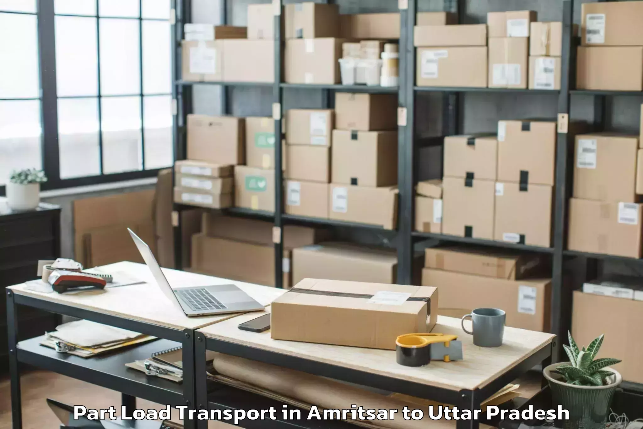 Get Amritsar to Santosh University Ghaziabad Part Load Transport